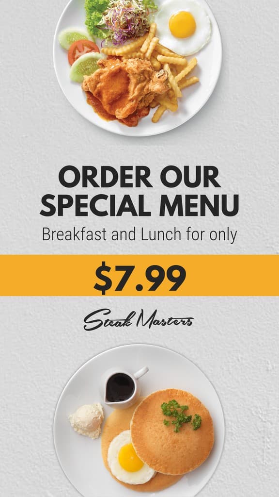 Special Menu Breakfast and Lunch Story