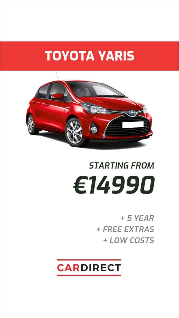 Red Toyota Yaris Automotive Animated