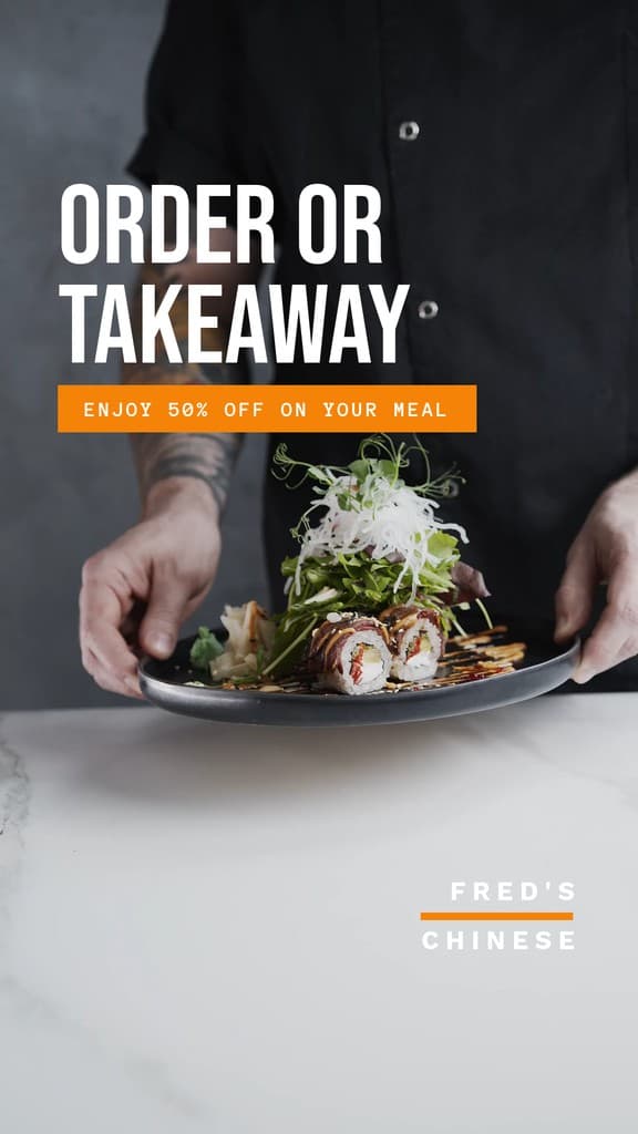 Order or Takeaway Chinese Food Video Video Story