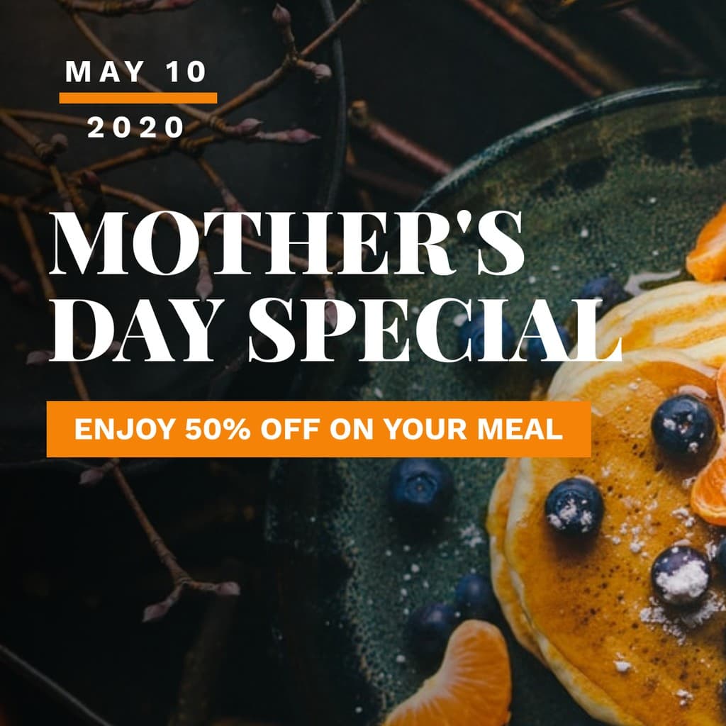 Mother's Day Special Meal Promo Facebook Square Post