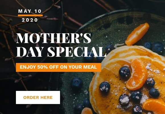 Mother's Day Special Meal Promo Netboard