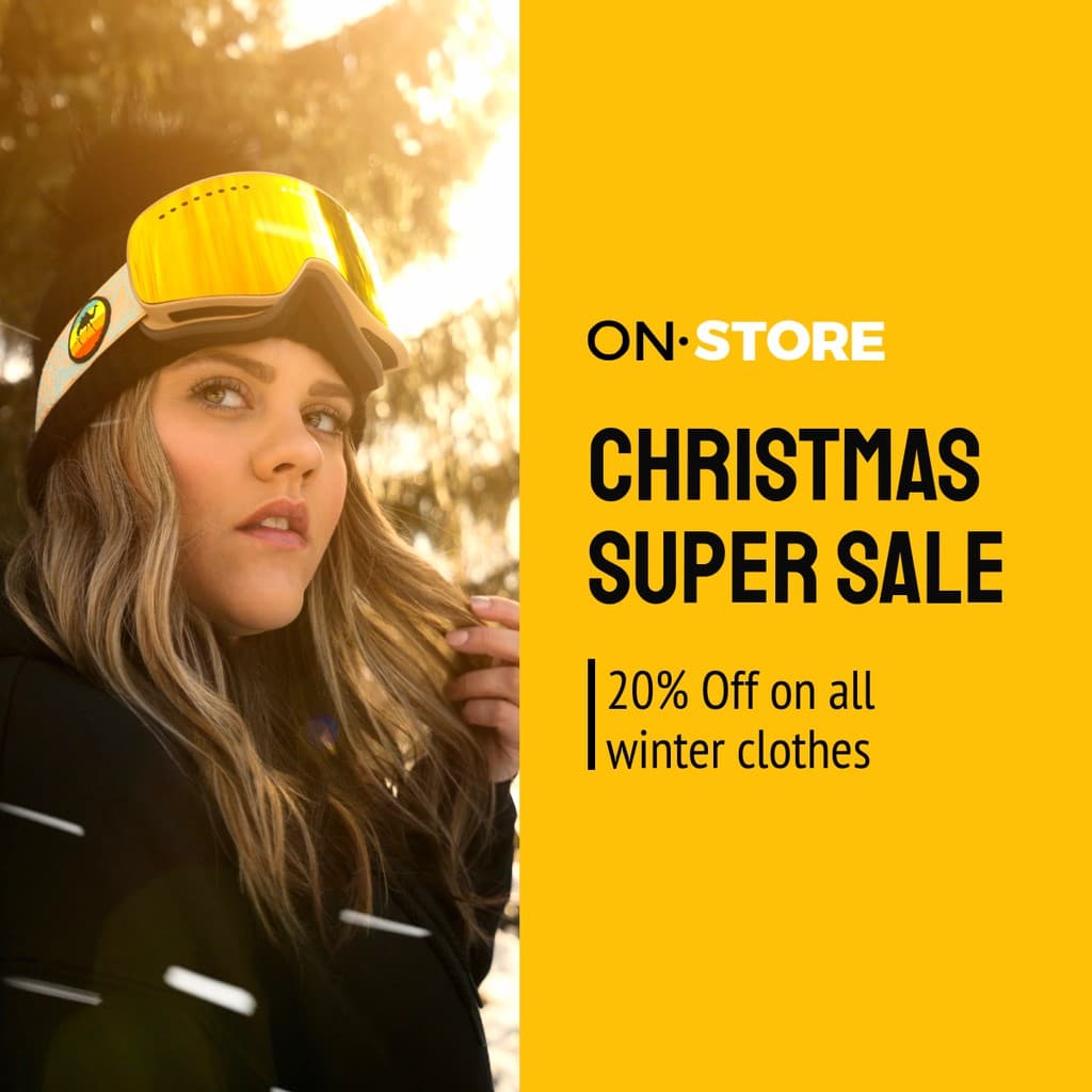 Winter Clothes Christmas Super Sales Facebook Square Post
