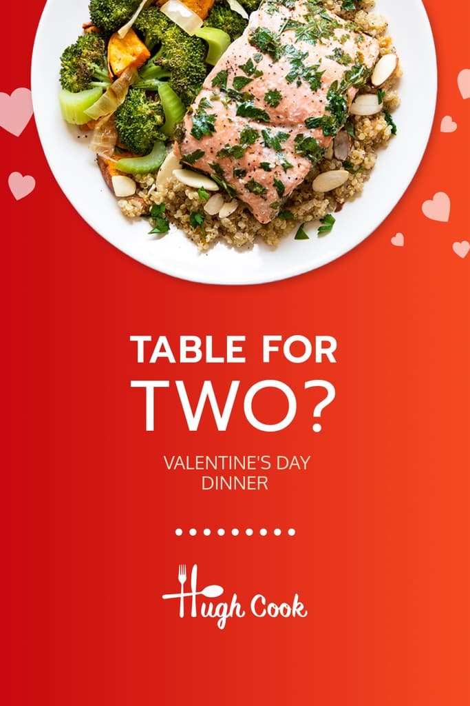 Table For Two on Valentine's Day Pinterest Pin Tall