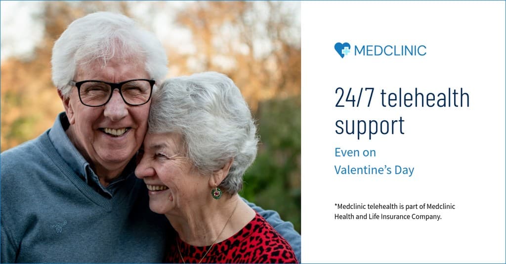 Telehealth Support Even on Valentine's Day Facebook Sponsored Message