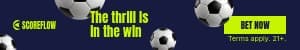 Thrill in the Win Soccer Scoreflow Betting Animated Mobile Banner