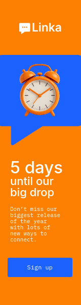Days until Our Big Drop Linka Animated Wide Skyscraper