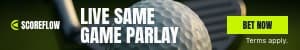 Live Game Parlay Golf Scoreflow Betting Animated Mobile Banner