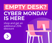 Cyber Monday Empty Desk Discount Small Rectangle