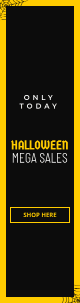 Halloween Mega Sales Only Today Wide Skyscraper