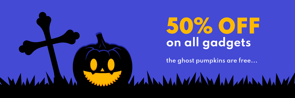 Gadget Sale with Free Ghost Pumpkins X Header