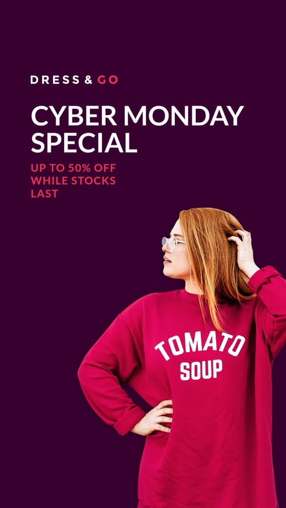 Cyber Monday Special Red Woman Story