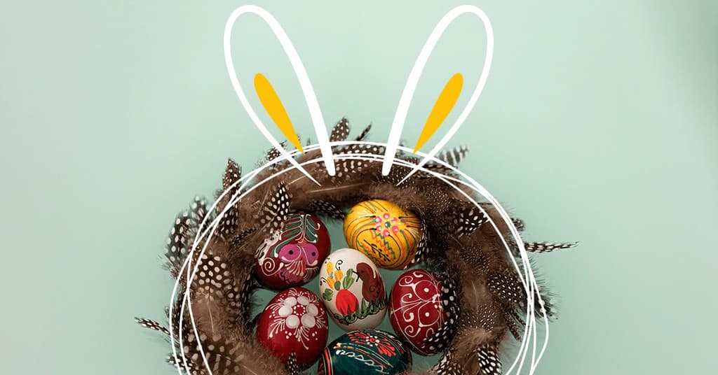 Feathers Egg Wreath Easter Responsive Landscape Responsive Landscape Art