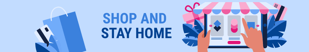Shop and Stay Home Linkedin Page Cover Linkedin Page Cover