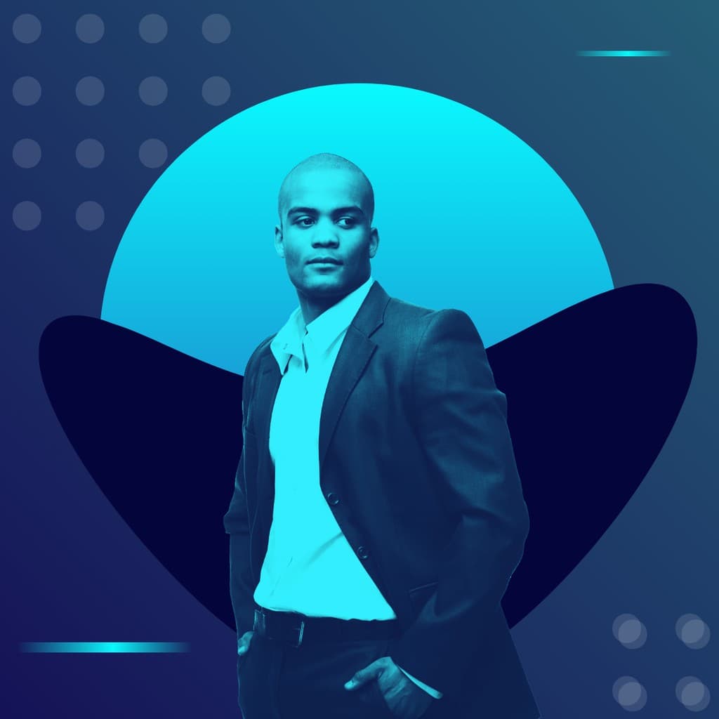 Abstract Blue Business Responsive Square Responsive Square Art