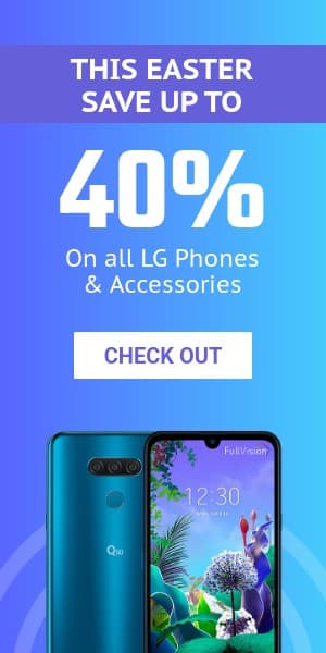Blue Phone Easter Sale Half Page