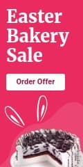 Easter Bunny Bakery Sale Vertical Banner
