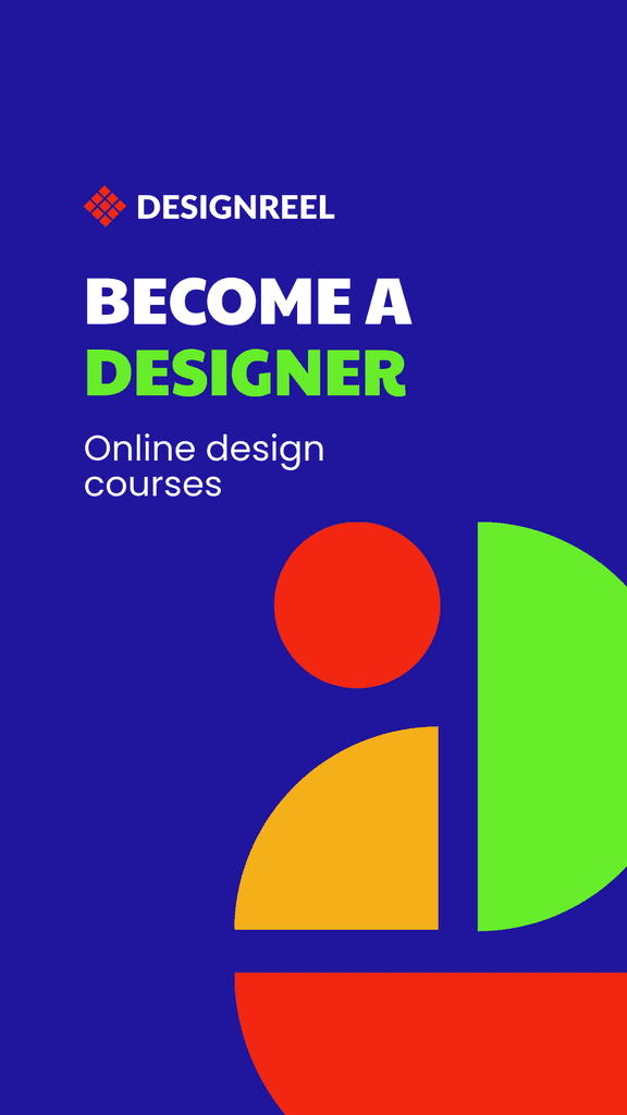 Become a Designer Colorful Online Courses Story
