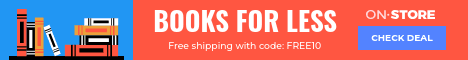 Books for Less and Free Shipping Main Banner