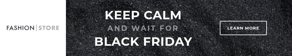 Keep Calm Black Friday Fashion Top Banner