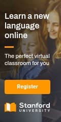 Learn a New Language Online Vertical Banner