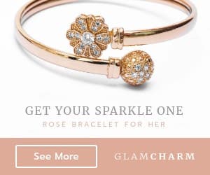 Sparkle One Rose Bracelet Inline Rectangle