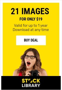 Yellow Image Stock Library Triple Widescreen