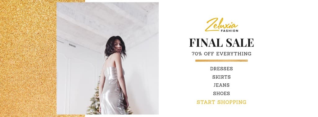 Golden Christmas Final Sale Fashion Video Facebook Video Cover