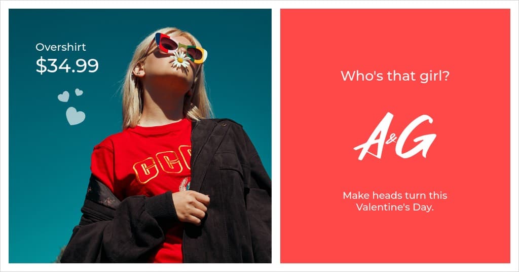 Make Heads Turn This Valentine's Day Facebook Sponsored Message