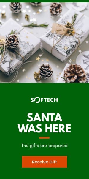 Santa Was Here Gifts Prepared Half Page