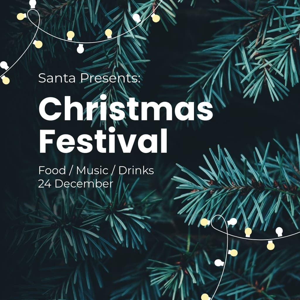 Santa Presents Christmas Festival Facebook Square Post