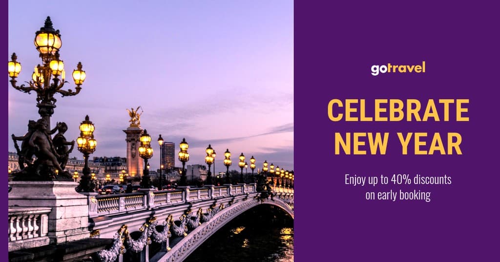 Celebrate New Year Early Booking Facebook Sponsored Message