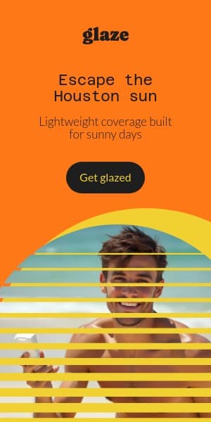 Escape Houston Sun Glaze Skincare Animated Half Page