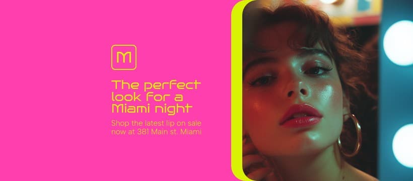 Perfect Miami Night Look Mantix Beauty Products Animated Facebook Cover