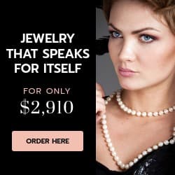 Elegant Necklace Pearls Only Square