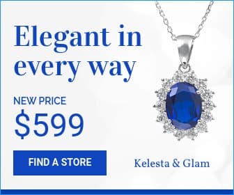 Elegant Sapphire Necklace Large Rectangle