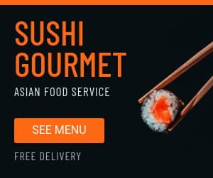Sushi Gourmet Asian Food Service Inline Rectangle