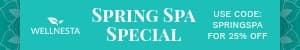 Teal Elegant Spring Spa Special Mobile Banner