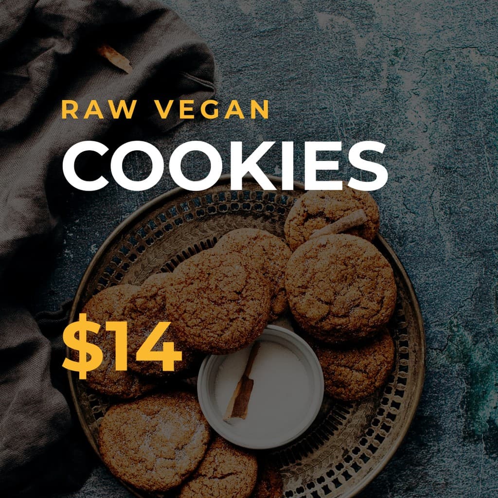 Raw Vegan Cookies Instagram Post