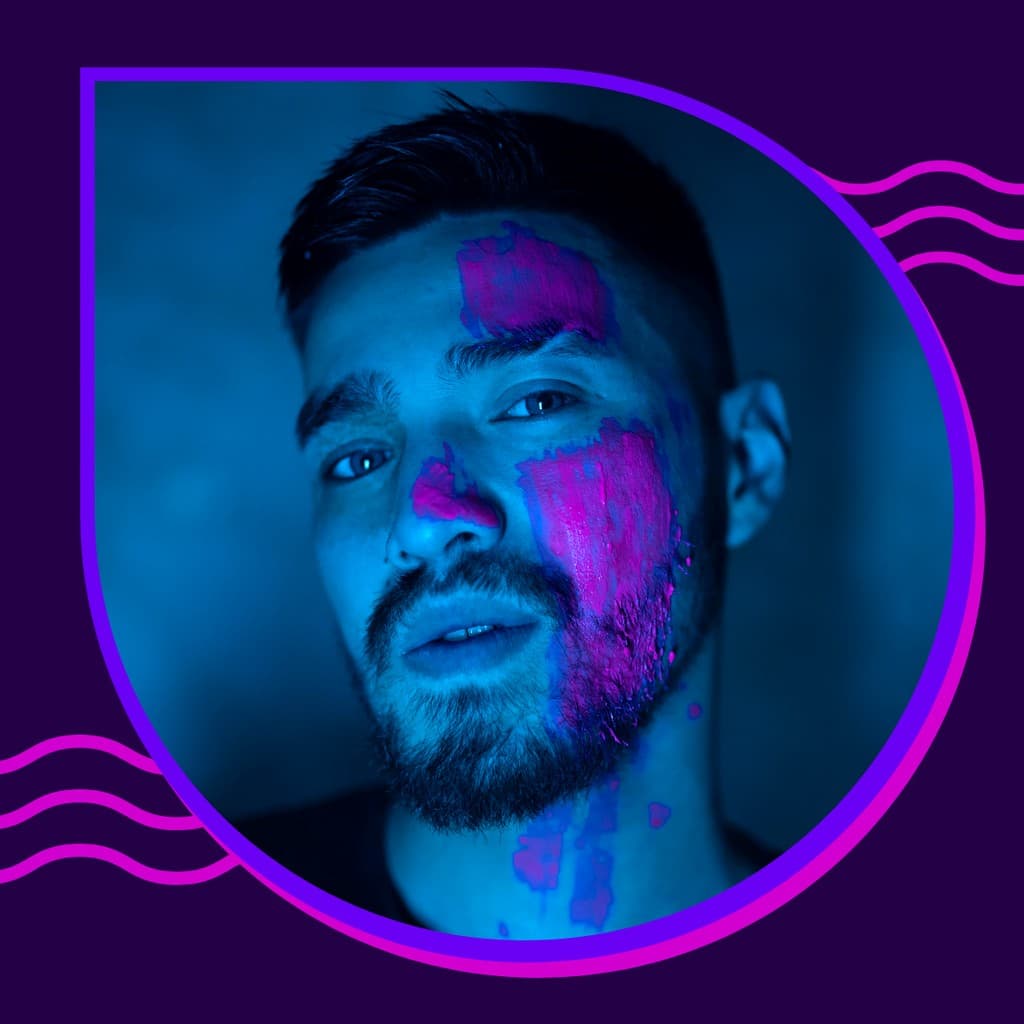Purple Blue Flow Paint Profile Picture Profile Picture