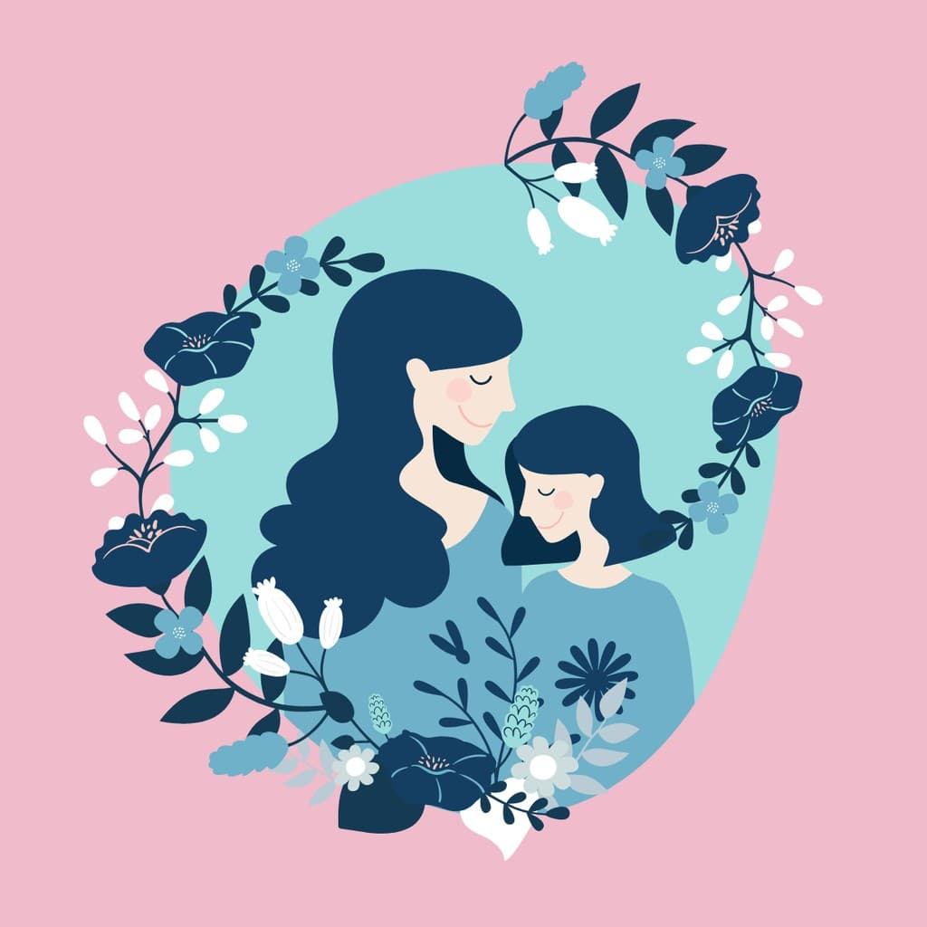 Mother's Day Flower Love Responsive Square Responsive Square Art