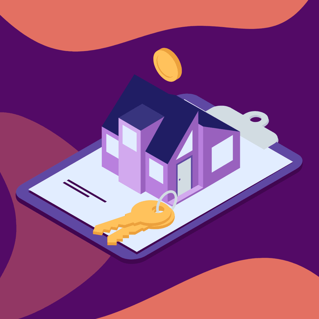 Key Ready House Illustration Real Estate Responsive Square Responsive Square Art