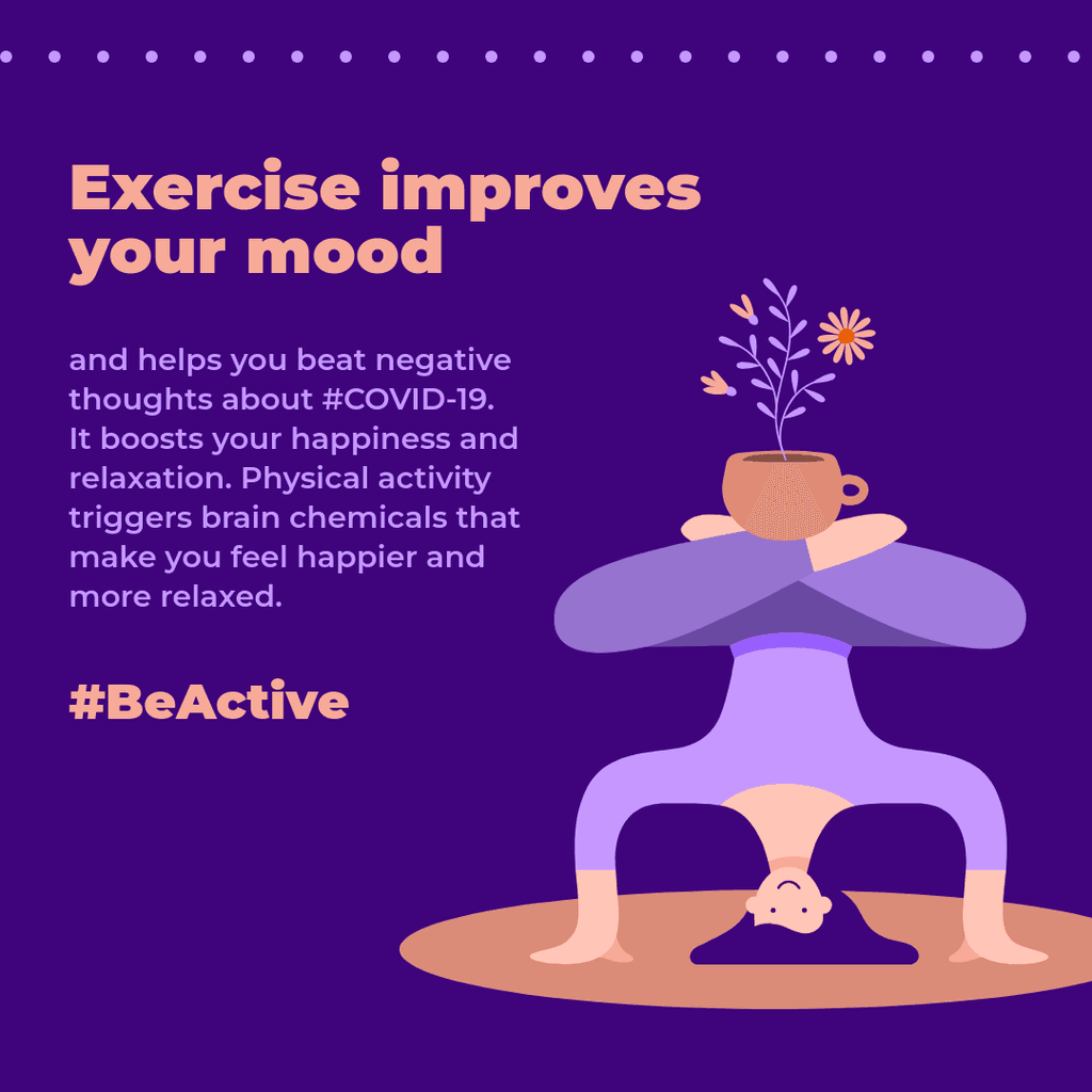 Covid-19 Sport Improves Your Mood Instagram Post