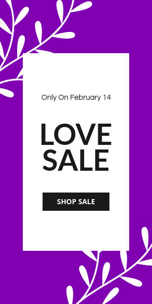 Valentine's Day Purple Love Sale