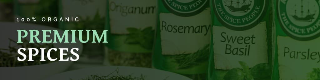 Organic Premium Spices Etsy Cover Etsy Big Shop Banner
