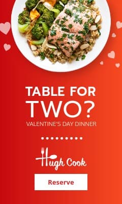 Table For Two on Valentine's Day Vertical Rectangle
