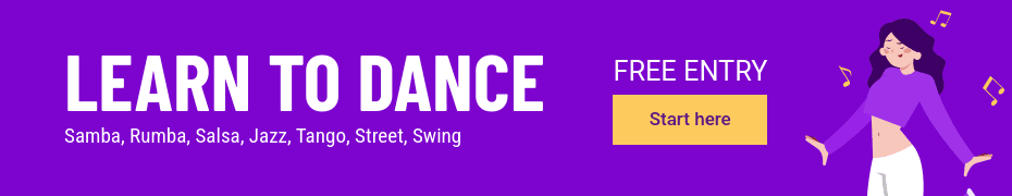 Learn to Dance with Free Entry Top Banner