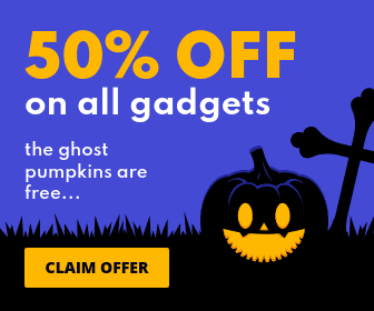 Gadget Sale with Free Ghost Pumpkins Large Rectangle