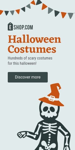 Hundreds of Scary Halloween Costumes Half Page