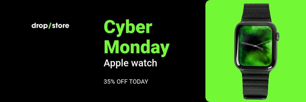 Cyber Monday Green Apple Watch X Header