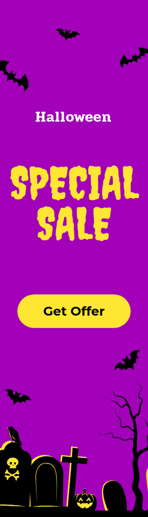 Purple Yellow Halloween Special Sale Portrait